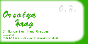 orsolya haag business card